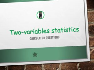 Maths IGCSE Topic 11.2: Two variables statistics - (0607)