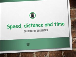 Maths IGCSE Topic 01.13: Speed, Distance and Time - (0607)