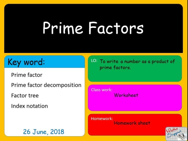 Maths KS3 – 1.03.1 Prime factors
