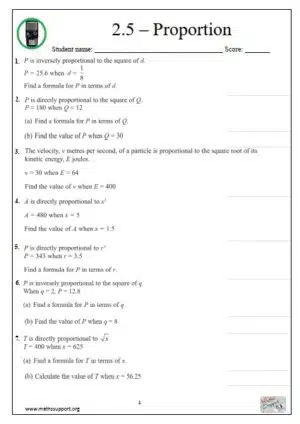 Edexcel 2.5 Proportion - Revision Guide