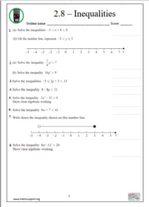 Edexcel 2.8 Inequalities - Revision Guide