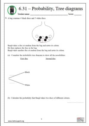 Edexcel 6.31 Probability tree diagrams - Revision Guide