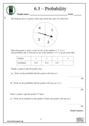 Edexcel 6.3 Probability - Revision Guide