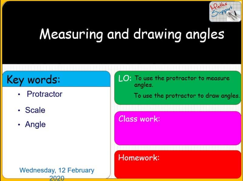 Maths KS3 – 3.01.1 Measuring and drawing angles