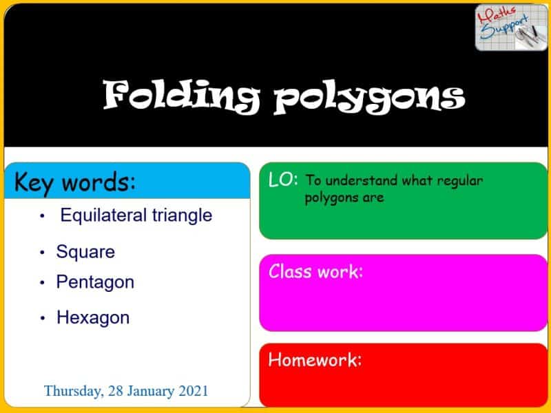 Maths KS3 – 3.04.1 Folding Polygons