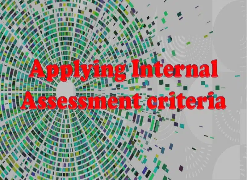 Maths IB - Applying Internal Assessment criteria