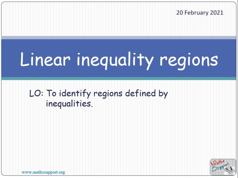 Maths IGCSE E2.2.4 Linear inequalities regions