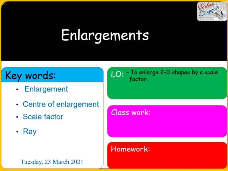 Maths KS3 – 3.02.2 Transformations - Enlargements