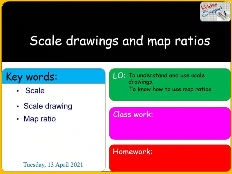 Maths KS3 – 3.02.3 Scale drawings and map ratios