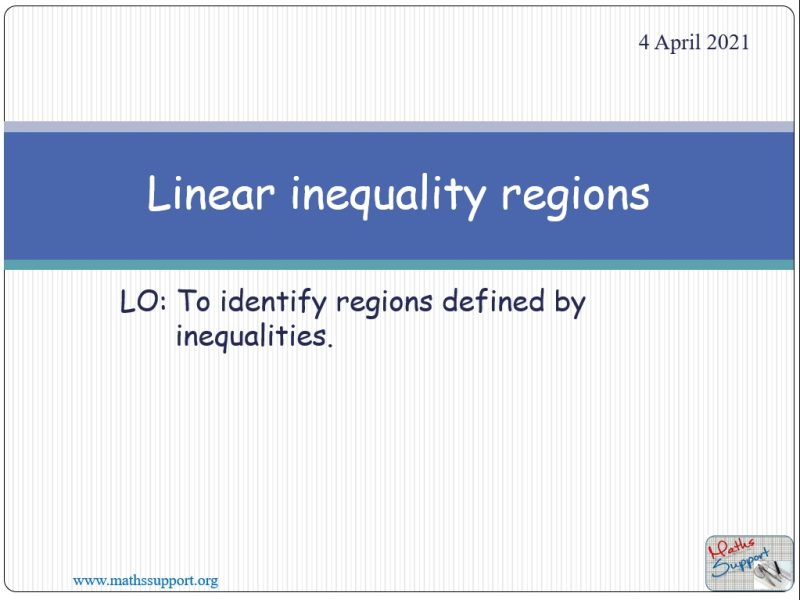Maths IGCSE E4.7 Linear inequality regions