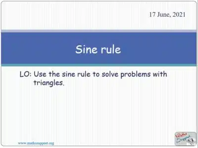 The sine rule