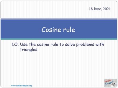 The Cosine rule
