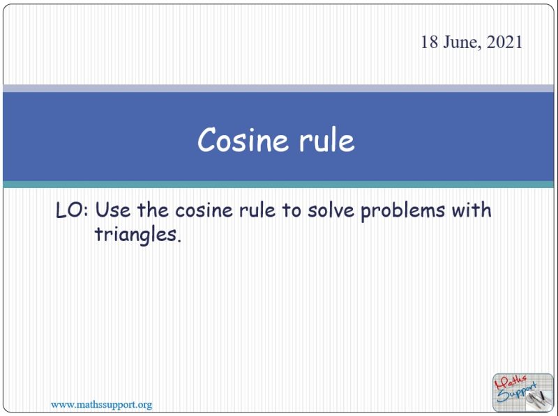 The Cosine rule