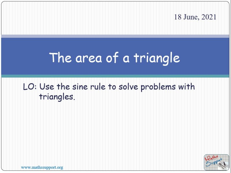 The area of a triangle