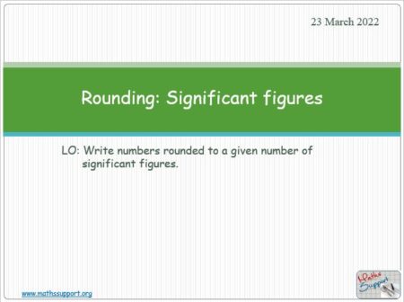 Maths IGCSE C1.11.1 Rounding to significant figures