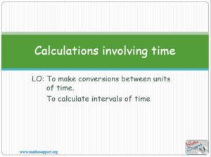 Maths IGCSE C1.12 Calculations involving time