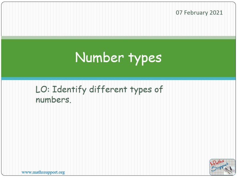 Maths IGCSE C1.1 Different sets of numbers