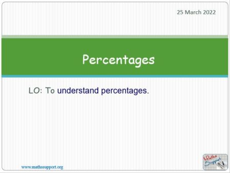 Maths IGCSE C1.80 Percentages
