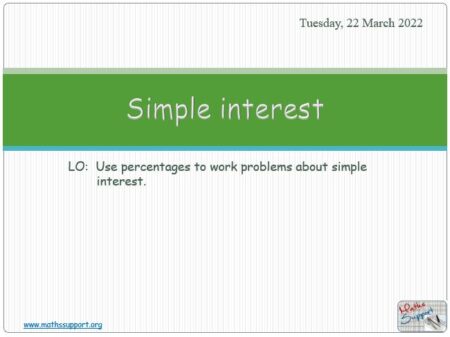 Maths IGCSE C1.82 Simple interest