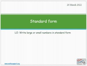Maths IGCSE C1.91 Numbers in standard form