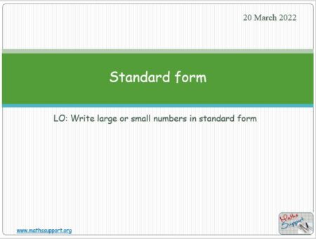 Maths IGCSE C1.91 Numbers in standard form