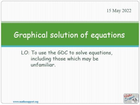 Maths IGCSE C2.11 Use of a GDC to solve unfamiliar equations