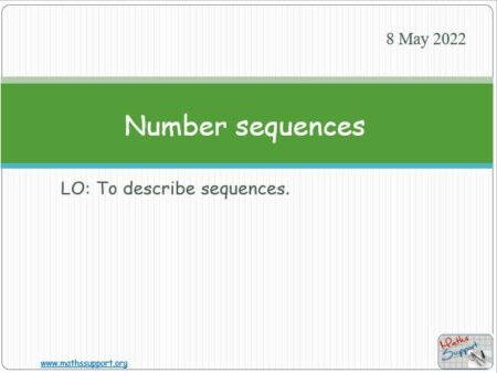 Maths IGCSE C2.12 Number sequences