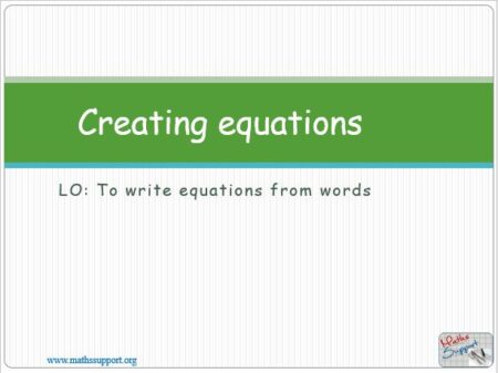 Maths IGCSE C2.31 Forming equations