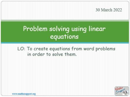 Maths IGCSE C2.32 Problem solving using linear equations