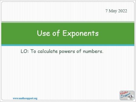 Maths IGCSE C2.4 Simple indices