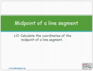 Maths IGCSE 4.3 Midpoint of a line segment