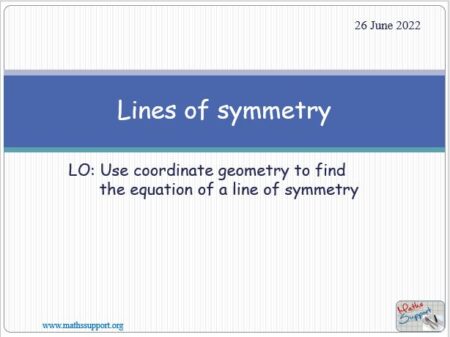 Maths IGCSE E4.8 Lines of symmetry