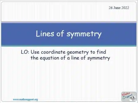 Maths IGCSE E4.8 Lines of symmetry
