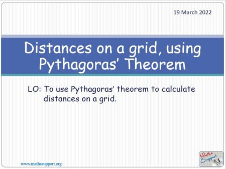 Maths IGCSE E5.6.4 Calculate the distance on a grid