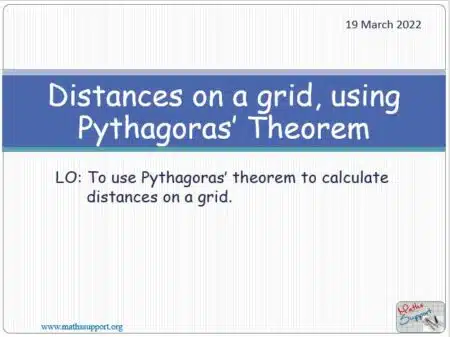 Maths IGCSE E5.6.4 Calculate the distance on a grid