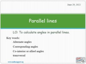Maths IGCSE - C5.41 Angles in parallel lines