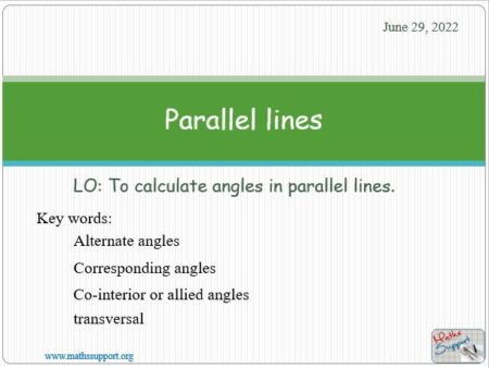 Maths IGCSE - C5.41 Angles in parallel lines