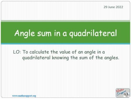 Maths IGCSE C5.43 Angle sum in a quadrilateral