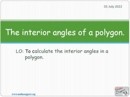 Maths IGCSE C5.4.4 The interior angles of a polygon