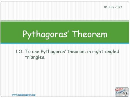 Maths IGCSE C5.6 Pythagoras’ theorem