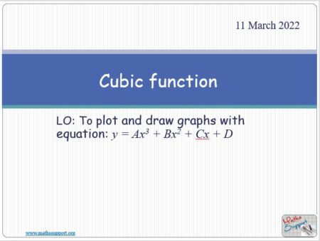 Maths IGCSE E3.23 Cubic function