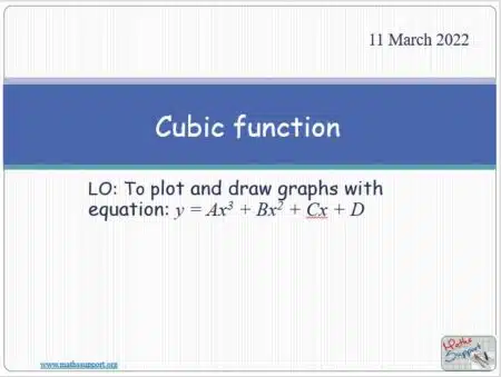 Maths IGCSE E3.23 Cubic function
