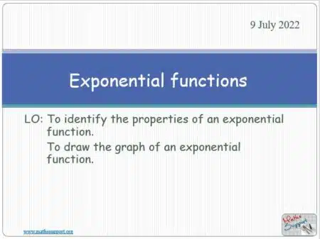 Maths IGCSE E3.25 The Exponential functions