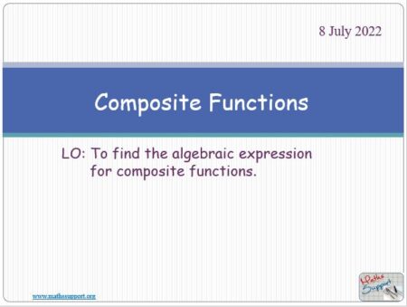 Maths IGCSE E3.7 Composition of functions