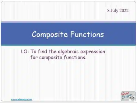 Maths IGCSE E3.7 Composition of functions