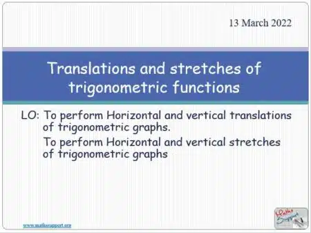 Maths IGCSE E8.81 Transforming sine and cosine functions