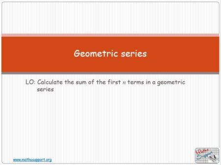 Maths IBAI - 1.32 Geometric series