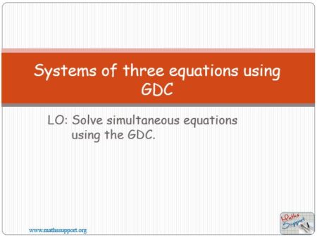 Maths IBAI – 1.82 Systems of 3 linear equations