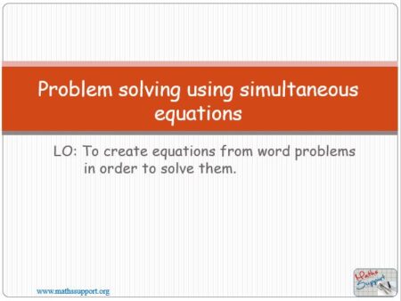 Maths IBAI – 1.83 Simultaneous equations problems