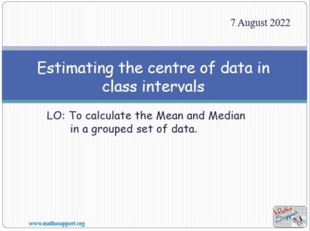 Maths IGCSE E11.5 The mean from continuous data